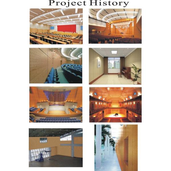 Indoor Veneer Finish Wooden Grooved Acoustic Panel Fire Retardant
