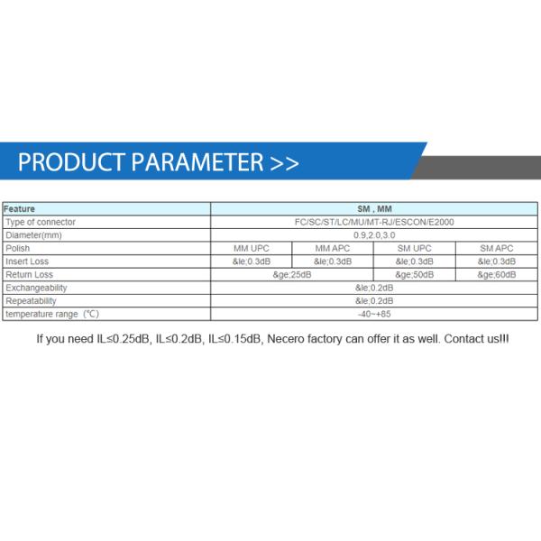 OEM MPO Fiber Optic Patch Cord , Fiber Optic Pigtail For DATA Center