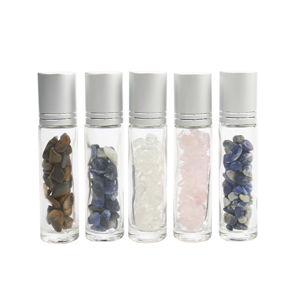 1ml 2ml Bulk Roll On Bottles Empty Glass Gemstone Roller Ball Tops