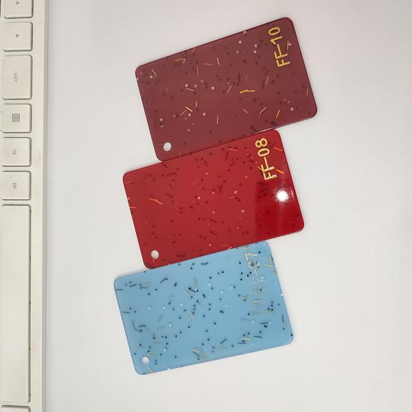 Iridescent Sublimation Red Glitter Acrylic Sheet 5mm Anti Scratch