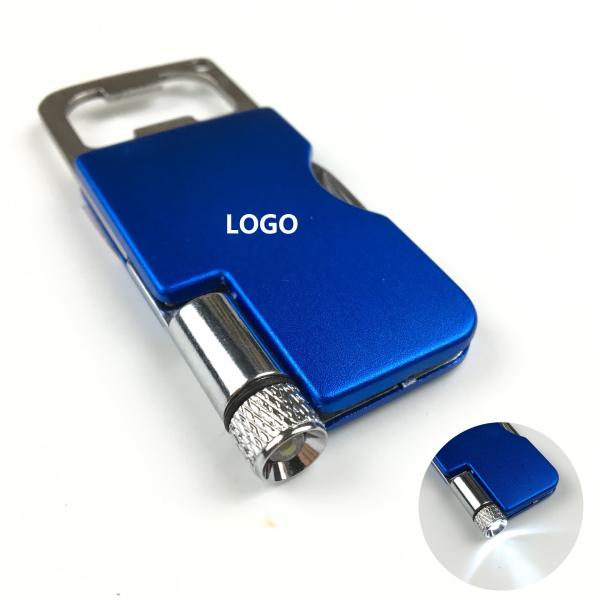 Promotional LED Multifunctional Folding Bottle Opner Stainless Steel Folding Knife Logo Customized