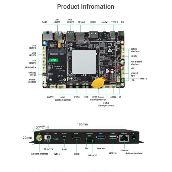 Коробка медиа-проигрывателя Signage HD цифров металла RK3288 рекламируя RAM дисплея опционный