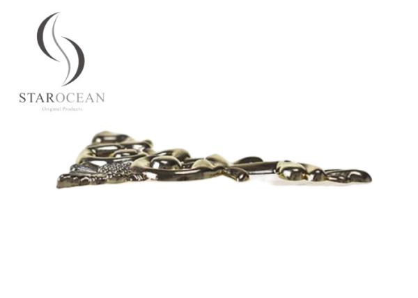 Produits funèbres en plastique d'accessoires, décoration de matériel de cercueil de l'or 24K