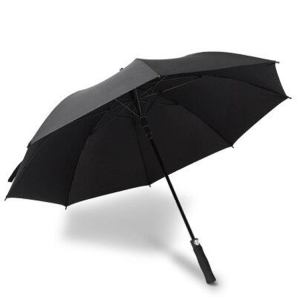 Straight Pattern Golf Size Rain Umbrella with EVA Soft Handle and Silver Coating