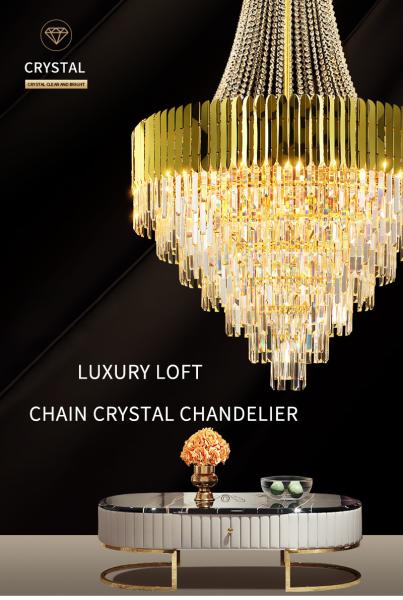 Led Crystal Chandelier For Living Dining Room Round Rectangle hotel lobby chandelier(WH-CY-239)