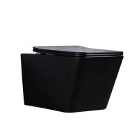 da parede compacta residencial de Hung Toilet Black Flush For 2x4 da parede de 8cm hotel quadrado