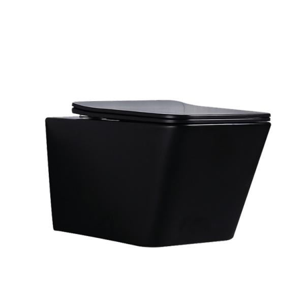 hôtel carré de mur de 8cm de mur compact résidentiel de Hung Toilet Black Flush