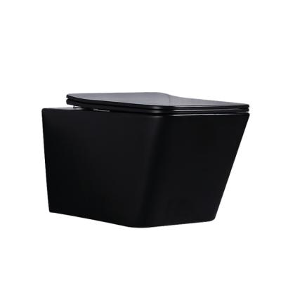 da parede compacta residencial de Hung Toilet Black Flush For 2x4 da parede de 8cm hotel quadrado