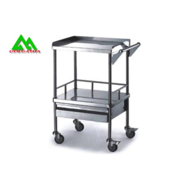 Mobile Steel Hospital Ward Equipment Anesthesia Cart With 6 Drawer