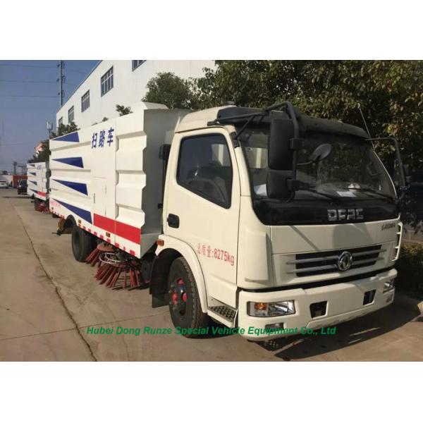 DFAC Truck Mounted Vacuum Street Sweeper With Cleaning Brushes 4000L Refuse
