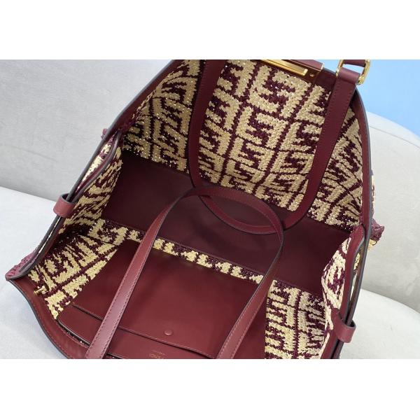 High Capicity 42cm Tote Shopper Bag , Handmade Straw Woven Tote Bag