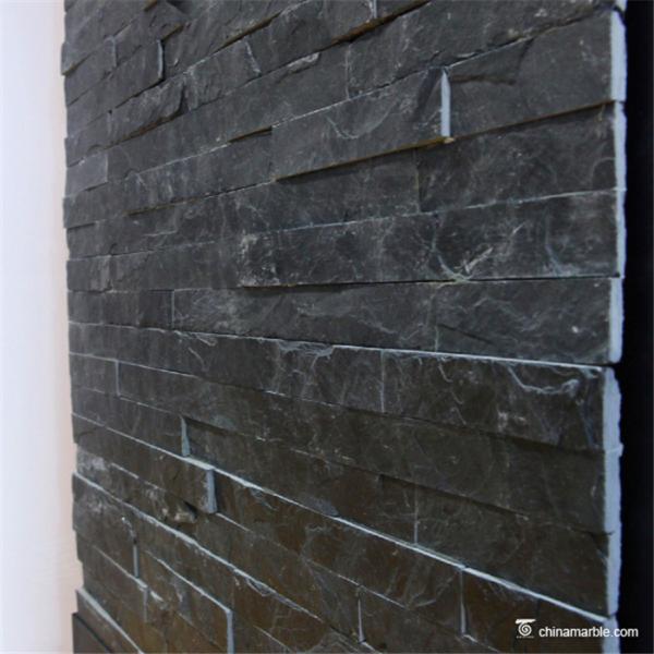 Slate Culture Stone Cheap Black Slate Ledge Stone, China Stacked Wall Claddinga