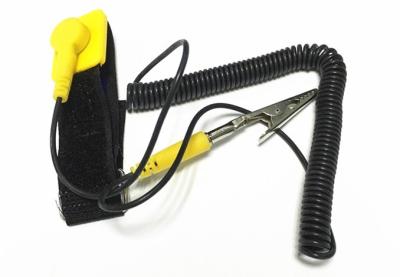 Faixa estática ajustável da correia de pulso do ESD de Velcro anti 1 do ohm do resistor megohm de cabo do plutônio