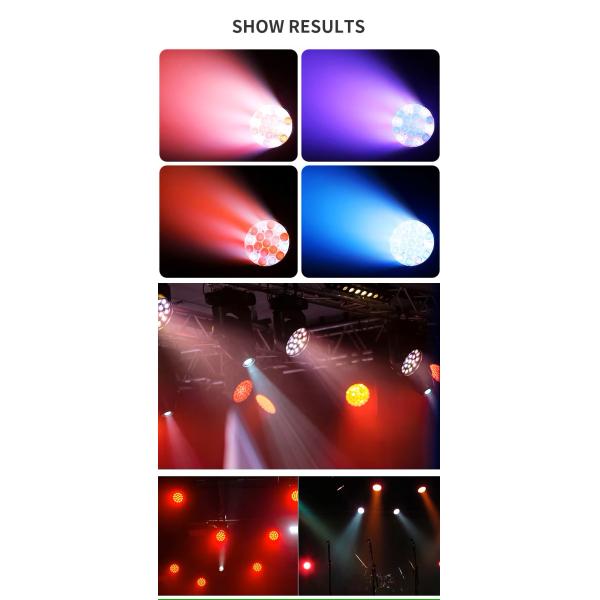 Équipement d'éclairage de scène 19*15W Disco à LED tête mobile