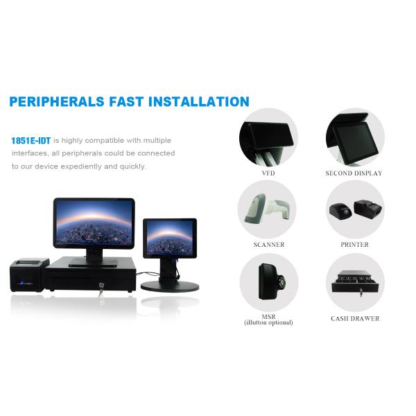 75 mm 100mm VESA Mount POS Machine 18.5''