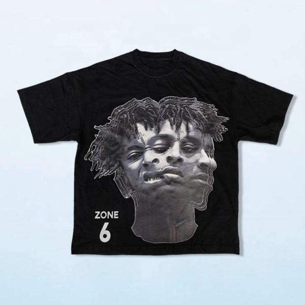 Custom Dtg Graphic Print Oversized Black Blank Heavy Weight 180 gsm Cotton T Shirt Men