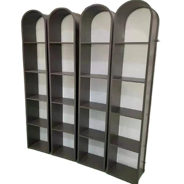 Arched Metal Decorative Shelves Fashion Brown Metal Display Shelf