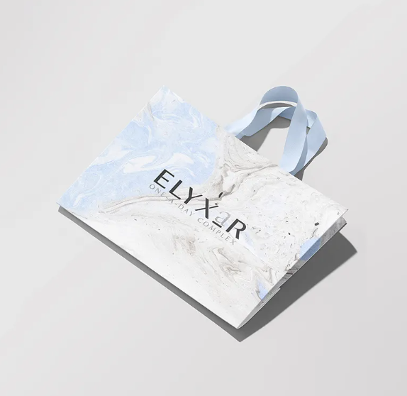 Напечатанный по заказу Подарочная упаковка Бумажная сумка роскошная черная белая розничная толстая бумажная сумка