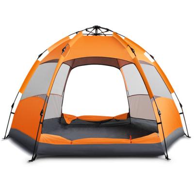 Tente protégeant du vent imperméable de double personne de Decker Hexagon Camping Tent 5-6