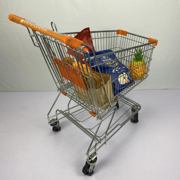 Asian Style 125L Conventional Metal Handcart Chain Supermarket Warehouse Trolley With High Sales Volume