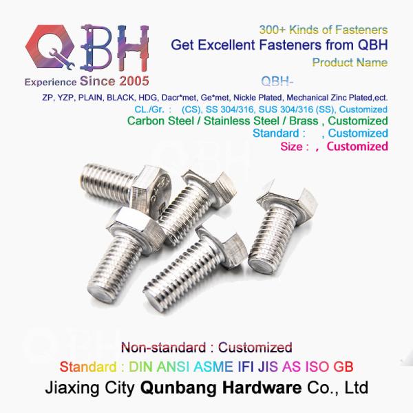 304 316 Stainless Steel Din933 Hexagon Bolt Screws Customized Specification