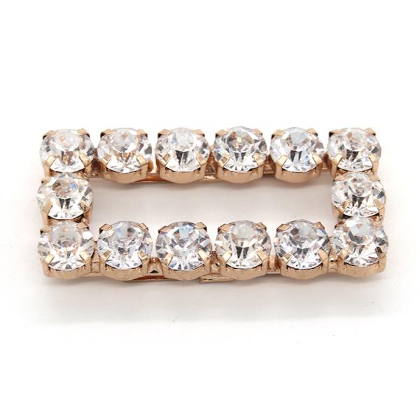 Rectangle Metal Buckle Shoes Decoration Accessories 50mm*25mm Size