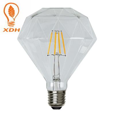 Vintage Edison Light Bulb do diodo emissor de luz dos bulbos 220V 4W 6W E27 do filamento do diodo emissor de luz de D120 Diamond Edison