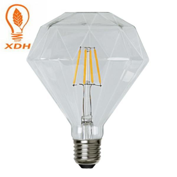 Vintage Edison Light Bulb do diodo emissor de luz dos bulbos 220V 4W 6W E27 do filamento do diodo emissor de luz de D120 Diamond Edison