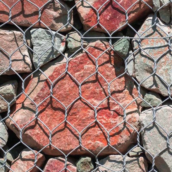 Controlling Flood Rock Wall Hexagonal Wire Mesh Gabion Box Stone Cage 2x1x1m Stone Filled Gabion Basket Galvanized