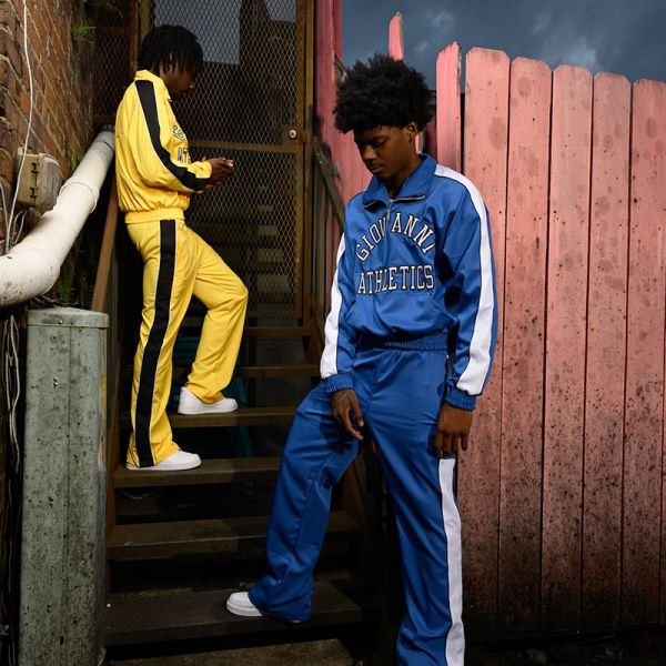 Custom Black Screen Printing Half Zip Polo Long Sleeve Streetwear Tracksuit and Hoodie Sweatpants Set