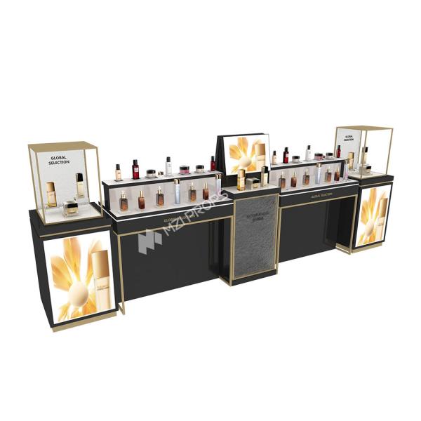 Customized Makeup Display Shelf Central Hall Side Cabinet for Retail Display Stand and Beauty Shop Display