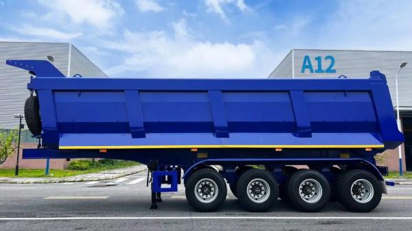 4 Axles 36-40 Cubic Meters Rear Carrying Heavy Materials Sand Rock Ore Stone Tipper Dump Truck Semi Trailers