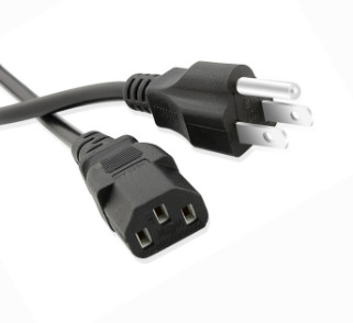 America standard USA ac power cord free sample 3pin plug us 3 pin power cable