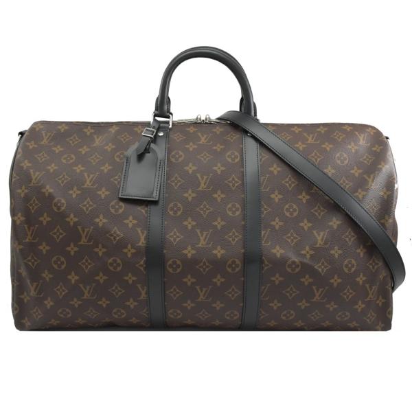 Makassar покрыл холст LV Keepall BandoulièRe 55 Louis Vuitton M56714