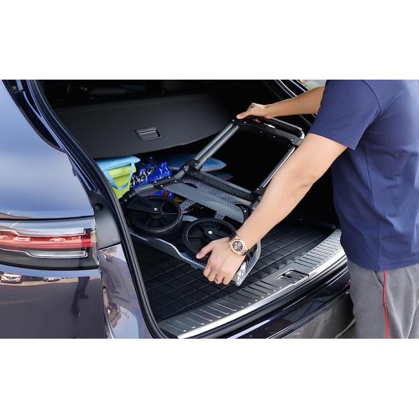 Folding Hand Truck Dolly, 264 Lb Capacity Heavy-Duty Luggage Trolley Cart Telescoping Handle and PP+EVA Wheels