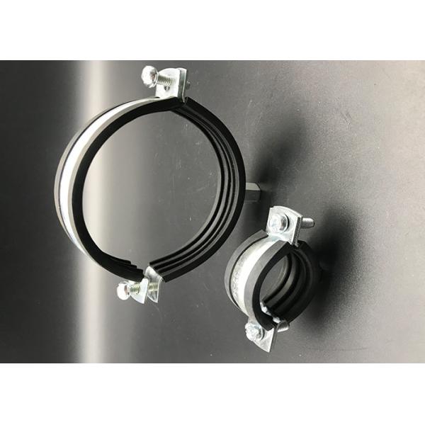 EPDM Pipe Clamp Galvanized Steel Rubber Lined epdm Cushion Clamps