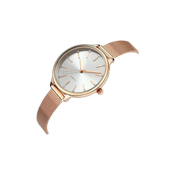 SS Small Ladies Wrist Watch , Milanese Bracelet Stainless Steel Back Quartz Watch