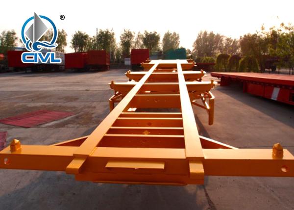 Three Axles 40 ft 20 ft Container Chassis Skeleton Semi Trailer Truck