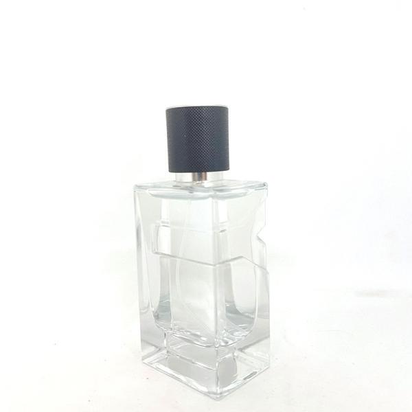 Perfume Bottle Glass Square Thick Bottom Snap On Glass Bottle Spray Perfume Packaging