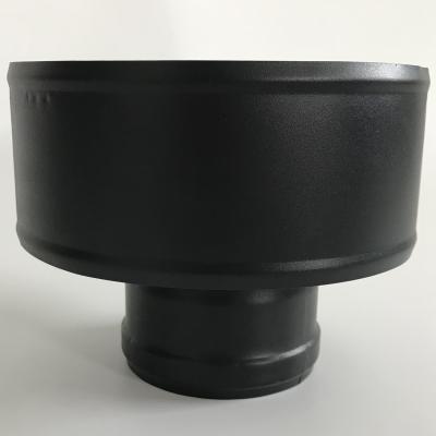 Não isolação que encurta a tubulação do fogão, adaptador de madeira preto da tubulação do fogão para a chaminé