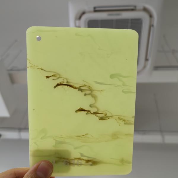 SGS Pattern Acrylic Sheet Marbled Translucent Elight Stone 3.0mm Thickness 118