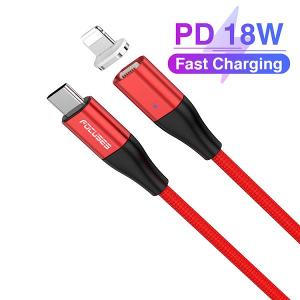 Fast Charging PD 18W Magnetic USB Charging Cable LED Magnetic USB Cable