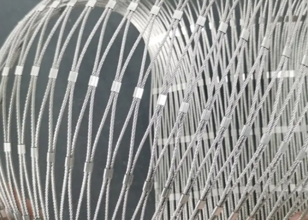 Stainless Steel Wire Rope Mesh 1.6mm 45mm For Aviary