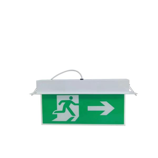 NO Dimmer Support 3W Fire LED Emergency Light with 42 Hours Charging Aluminium Exit Indicator
