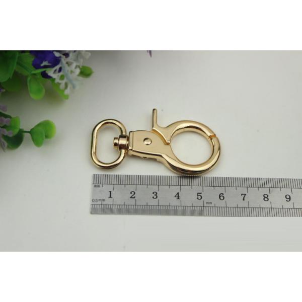Bag accessory oval shape gold 20 mm metal dog leash snap hook for women handbag wholesale