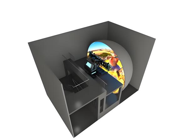 High Brightness 6800 ANSI Lumens VR Dome Cinema with 150 Degrees Vertical Perspective and 2.0 Channel Surround Sound