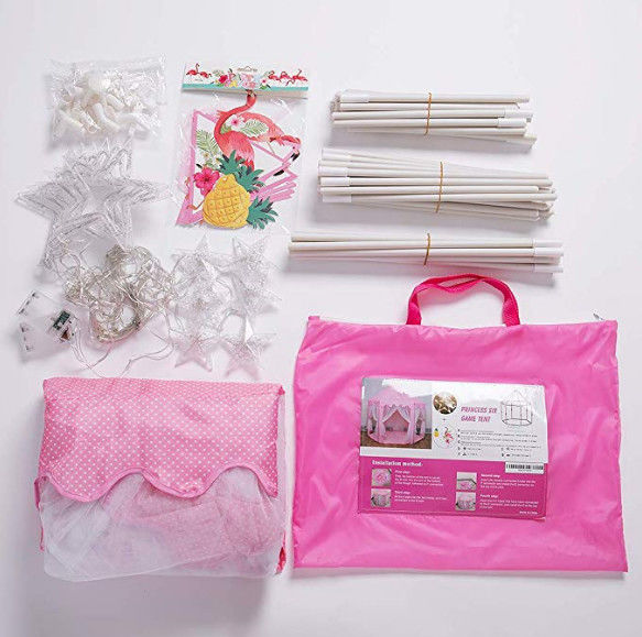 12 Stars LED Lights 55x53 Inches Kids Castle Play Tent