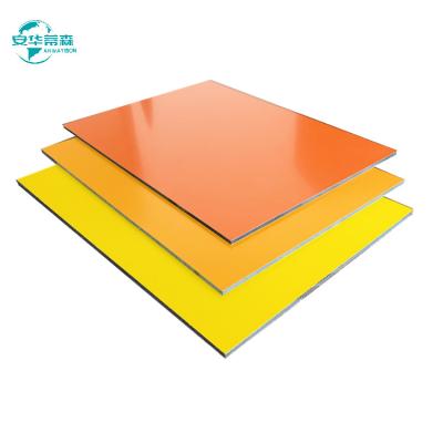 Resistência ao fogo Grau B1 3mm Polietileno ACP Painéis Resistência ao impacto 1500mm Comprimento Folhas de cor sólida
