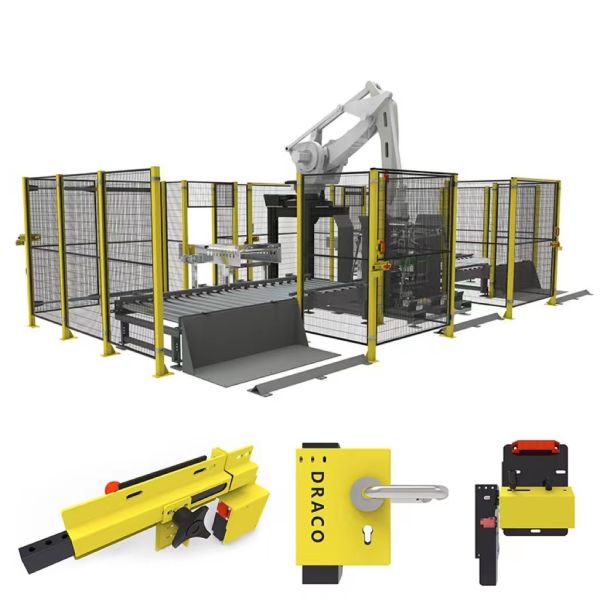 2500mm High Robot Safety Fencing Machine Protection Powder Coating Surface