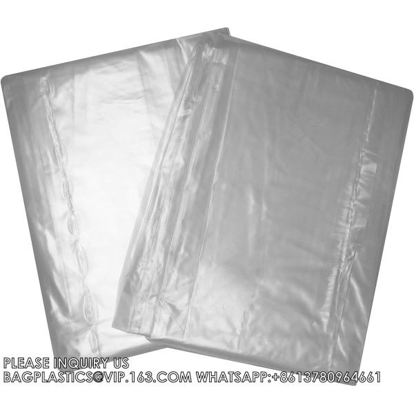 King Mattress Poly Covers, 76 X 15 X 104 Inch, 2 Pack Heavy Duty Pe Clear Plastic Storage Bag Full Spring